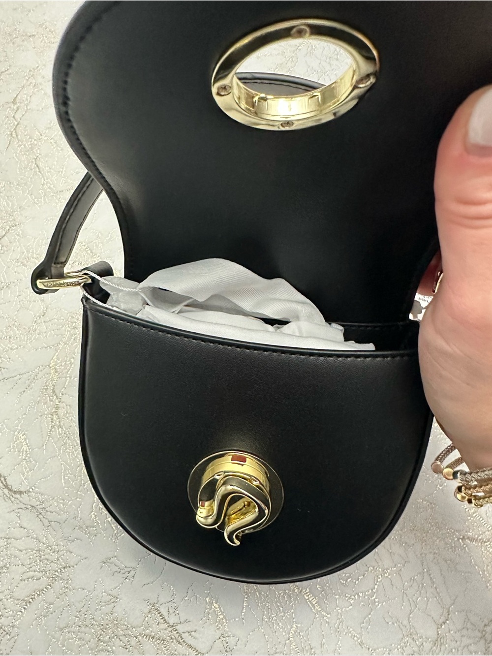 Lululemon Black Leather alternative crossbody Bag Mini - Picture 2 of 4